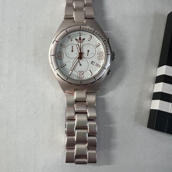 Adidas Metallic Silver Watch with White Dial - Picture 6 of 7